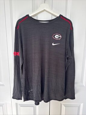 Georgia Bulldogs On Field Longsleeve Shirt Logo Nike Dri Fit Size L